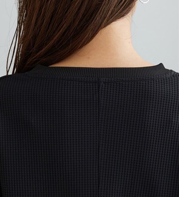 BELLUNA（ベルーナ）の「《快適Ｌａｂ．》 乾きやすい！ドライワッフルプルオーバー（カットソー）」｜詳細画像