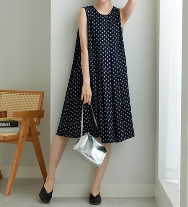 BELLUNA（ベルーナ）の「【ひんやり接触冷感】レーヨン素材ノースリーブワンピ－ス（その他ワンピース）」｜詳細画像