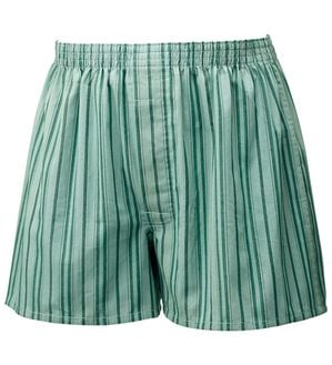 「お買得！定番柄のトランクス・ボクサーパンツ（メンズトランクス）」｜グリーンストライプ