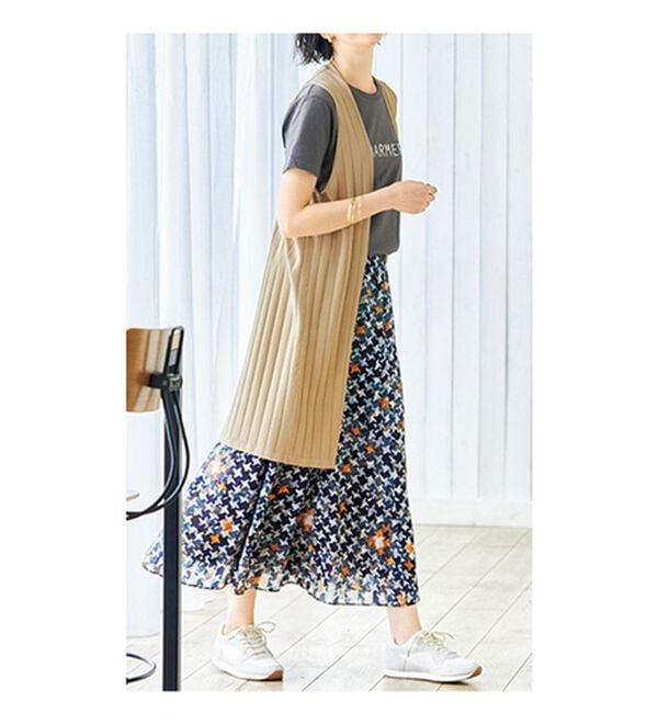 VINNO（ヴィノ）の「さらタッチ・ニットジレカーディガン（ジレ）」｜詳細画像