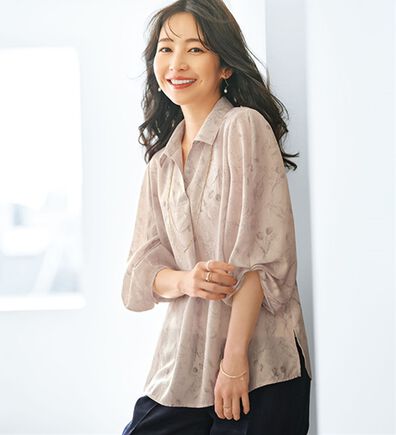 BELLUNA（ベルーナ）の「【快適Ｌａｂ．】イージーケア！袖タックスキッパーブラウス（ブラウス）」