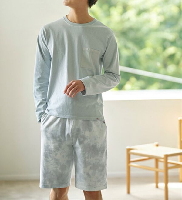 YU'NOW（ユナウ）の「【上下２点セット】ＵＳＡコットンＴシャツ＆パンツセット＜ユニセックス＞（パジャマ・ルームウェア）」｜詳細画像