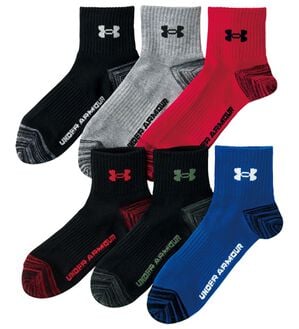 「【６足組】＜アンダーアーマー＞スポーティ切替デザインソックス（メンズ靴下・タイツ）」｜詳細画像
