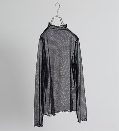 BELLUNA（ベルーナ）の「【低身長さん向け】ドット柄チュールインナー（カットソー）」