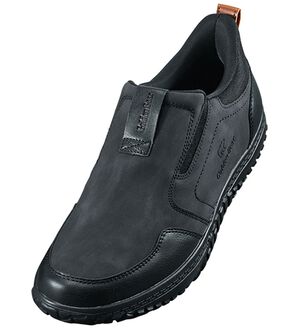 「＜ゴールデンベア＞脱ぎ履き簡単５Ｅカジュアルシューズ（メンズスニーカー）」｜スリッポンブラック