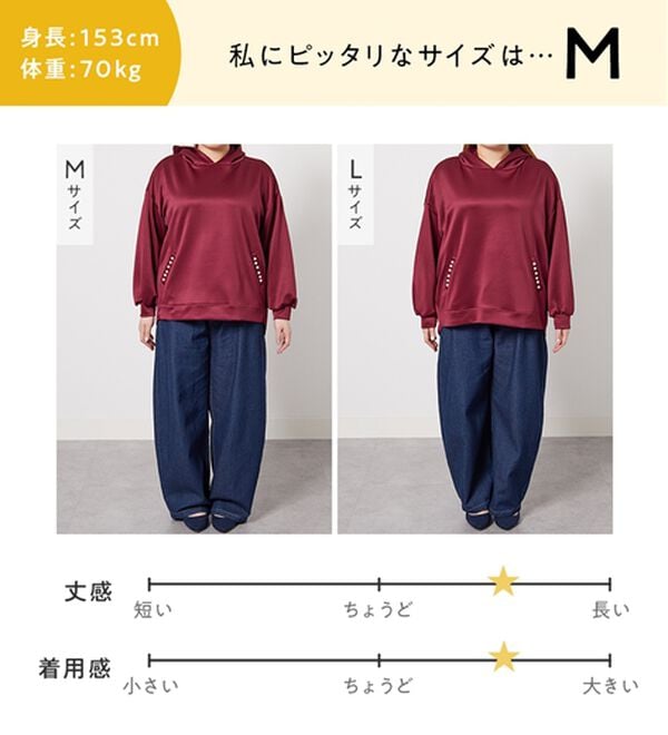 alotta（アロッタ）の「ポケット付！大人上品コクーンパーカー（パーカー）」｜詳細画像