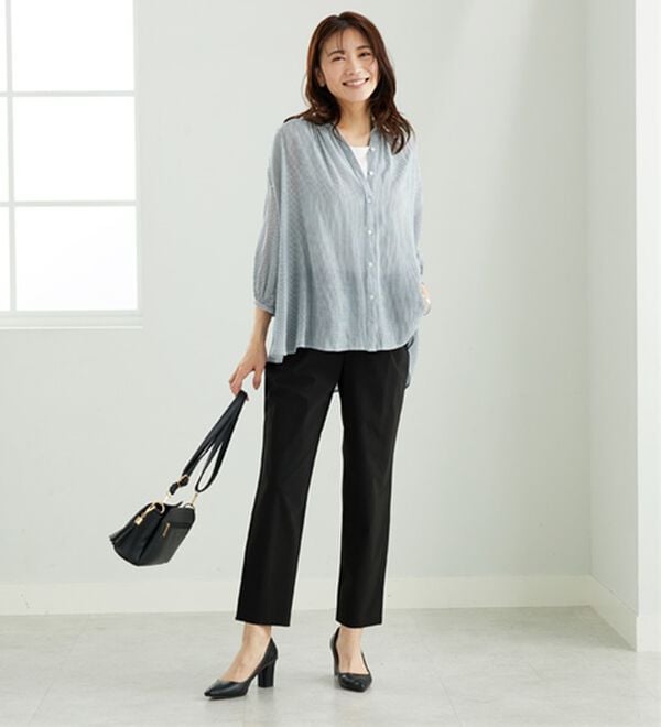 BELLUNA（ベルーナ）の「【接触冷感】シャリのび！速乾テーパードパンツ（テーパードパンツ）」｜詳細画像