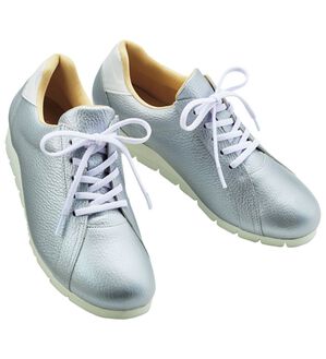 ルフラン（ルフラン）の「＜ラシーナコンフォート＞外反母趾対応４Ｅレザースニーカー（スニーカー）」｜シルバー