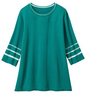 ルフラン（ルフラン）の「「魅せる」涼し気シアーなサマーニット（ニット・セーター）」｜ブルーグリーン