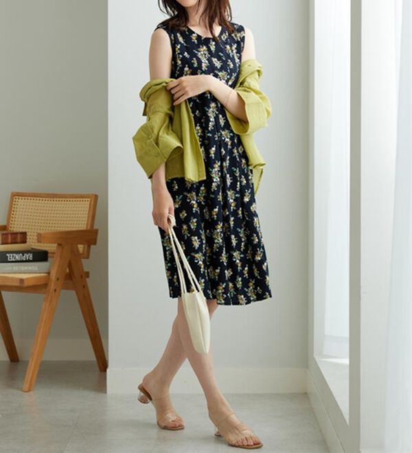 BELLUNA（ベルーナ）の「【ひんやり接触冷感】レーヨン素材ノースリーブワンピ－ス（その他ワンピース）」｜詳細画像