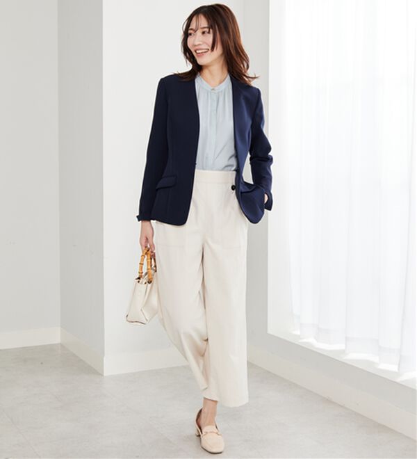 BELLUNA（ベルーナ）の「＜Ｃ／Ｓ＞ノーカラージャケット（ノーカラージャケット）」｜詳細画像