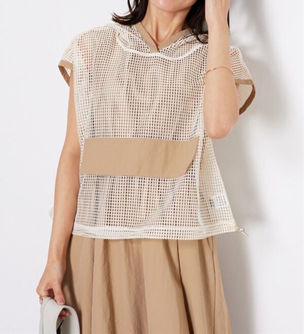 BELLUNA（ベルーナ）の「2点セット【Ｌａｇｒｉｌｕａ】メッシュ使いワンピースアンサンブル（その他ワンピース）」｜詳細画像