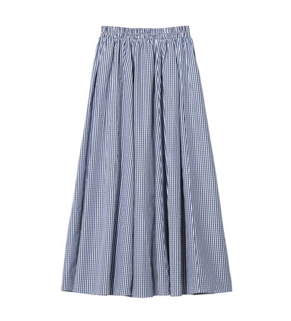 GeeRA（ジーラ）の「ギンガムチェックフレアスカート（ロングスカート）」｜詳細画像
