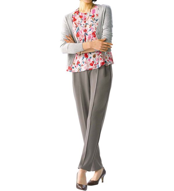 ルフラン（ルフラン）の「優しい肌心地！ラク美タックパンツ（フルレングスパンツ）」｜詳細画像