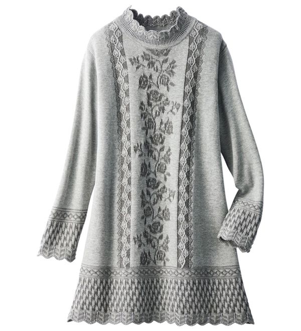 ルフラン（ルフラン）の「パネル柄ジャカードニットチュニック（チュニック）」｜詳細画像