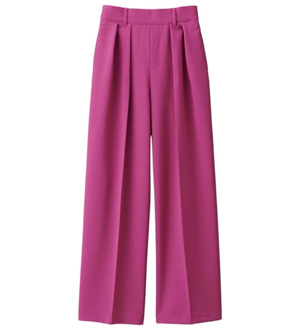 RANAN（ラナン）の「【選べる股下】きれい見え２タックワイドスラックス（ワイドパンツ・ガウチョ）」｜詳細画像