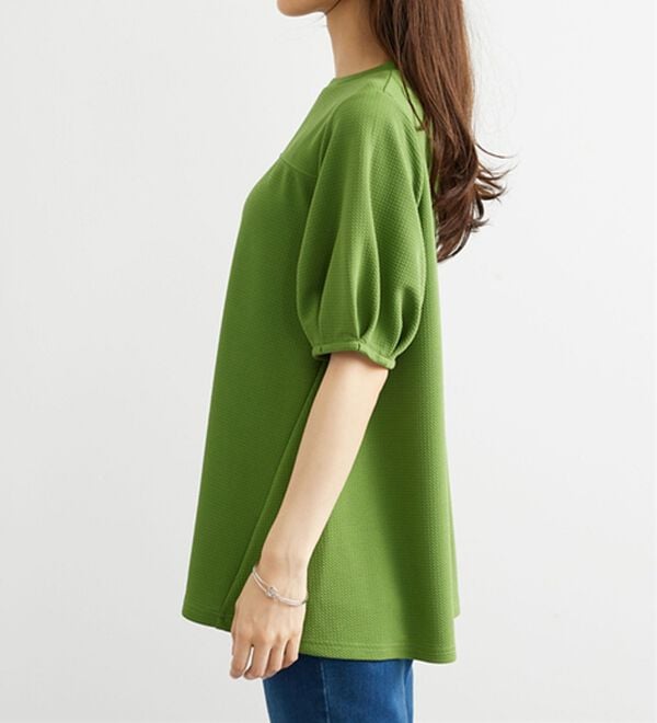 BELLUNA（ベルーナ）の「ポコポコ素材ふんわり袖チュニック（チュニック）」｜詳細画像