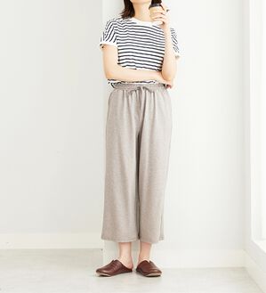 「ゆったり快適！麻入りワイドパンツ（ワイドパンツ・ガウチョ）」｜詳細画像