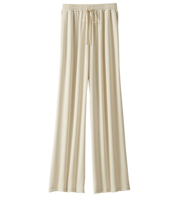 BELLUNA（ベルーナ）の「シャリさら！快適ドロストワイドパンツ（ワイドパンツ・ガウチョ）」｜詳細画像