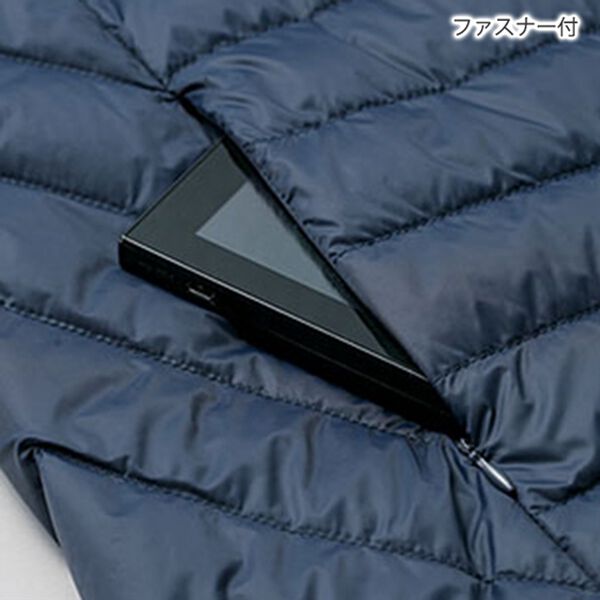 BELLUNA（ベルーナ）の「軽量ダウン配色スタンドジャケット（ポーチ付）（ダウンコート・ジャケット・ベスト）」｜詳細画像