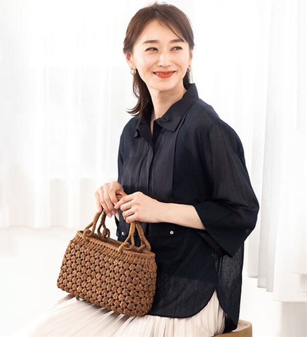 ルフラン（ルフラン）の「山葡萄六角花編みかごハンドバッグ（ハンドバッグ）」｜詳細画像