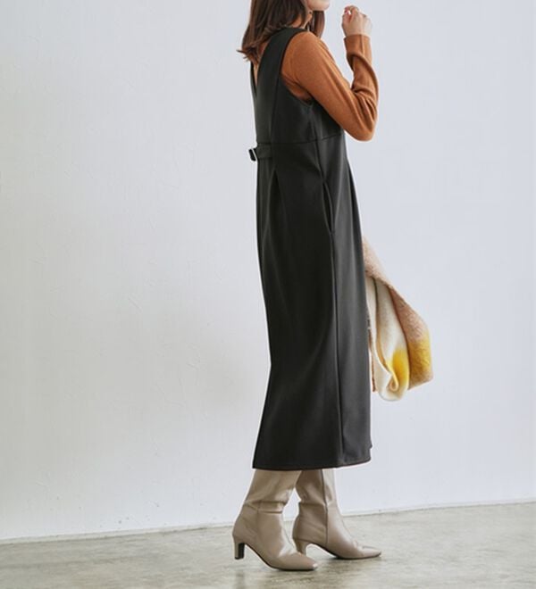 Pierrot（ピエロ）の「ペアスキンベロアジャンパースカート（ジャンパースカート）」｜詳細画像