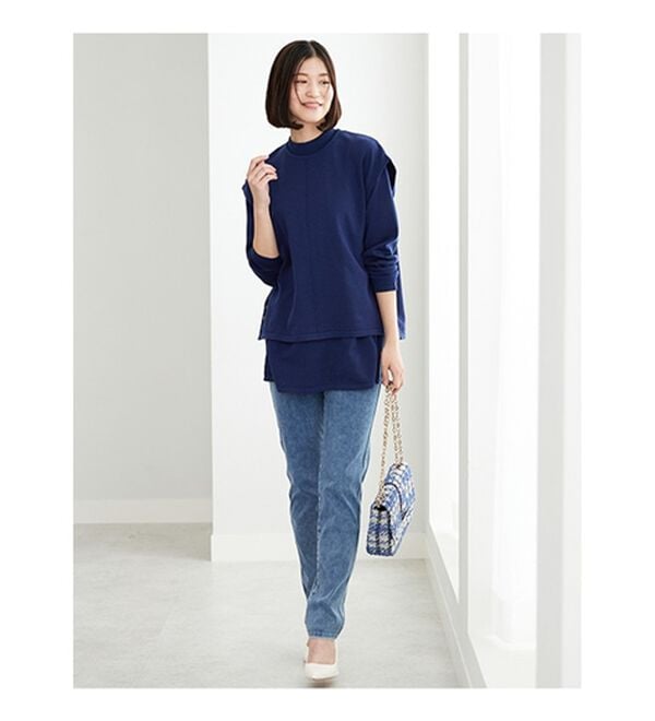 BELLUNA（ベルーナ）の「ベスト付ニットチュニックアンサンブル（アンサンブル）」｜詳細画像