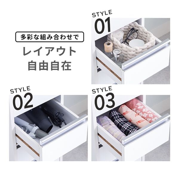 iellio（イエリオ）の「ガラス扉付すき間収納（キッチン収納）」｜詳細画像