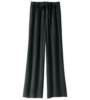 BELLUNA（ベルーナ）の「ヒンヤリ！レーヨン素材プリントワイドパンツ（ワイドパンツ・ガウチョ）」｜黒無地