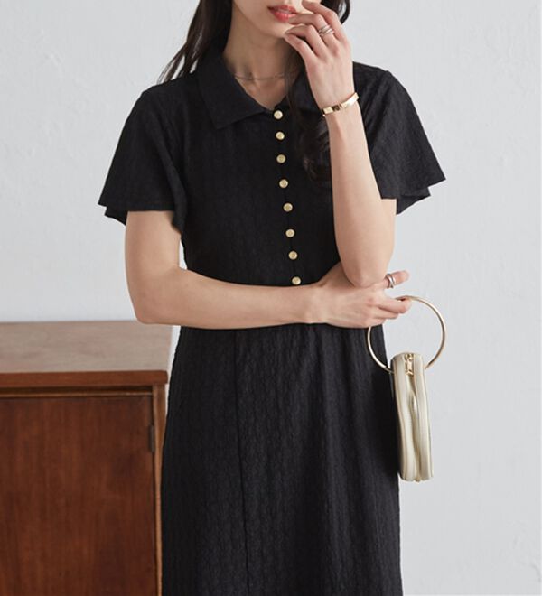 RANAN（ラナン）の「フレアスリーブマーメードポロワンピ（その他ワンピース）」｜詳細画像