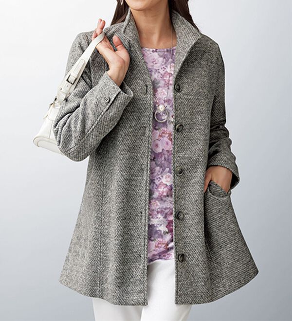 BELLUNA（ベルーナ）の「プリントプルオーバー付カットツイード調アンサンブル（その他ジャケット）」｜詳細画像