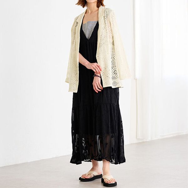 RANAN（ラナン）の「幾何レースジャケット（シャツ）」｜詳細画像