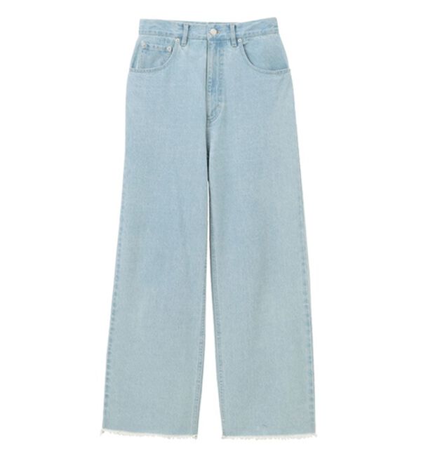 GeeRA（ジーラ）の「オリジナルパッチハイウエストデニム（ワイドパンツ・ガウチョ）」｜詳細画像