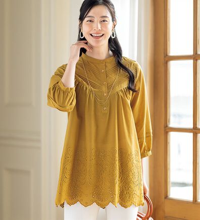 ルフラン（ルフラン）の「スカラップレース使いの美人ブラウス（ブラウス）」