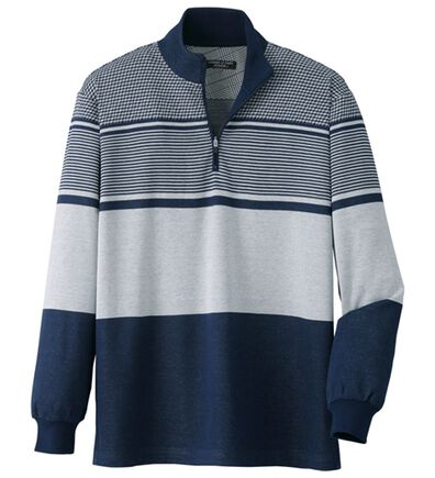 「＜コムルヴァン・オム＞新デザインマルチ配色ハーフジップ（メンズカットソー）」