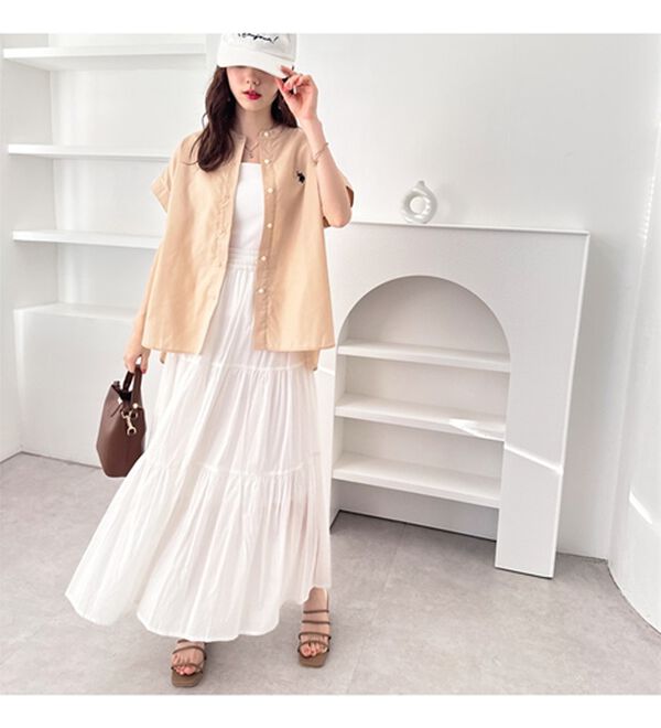 GeeRA（ジーラ）の「【ＵＳ．ＰＯＬＯ．ＡＳＳＮ】フレンチスリーブシャツ（シャツ）」｜詳細画像