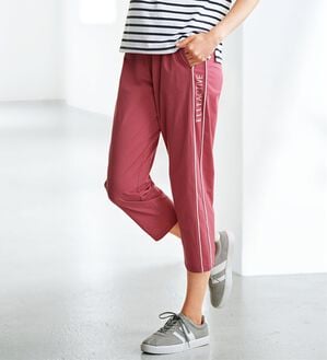 BELLUNA（ベルーナ）の「＜ＥＬＬＥ　Ａｃｔｉｖｅ＞綿タッチ素材クロップド丈ジャージパンツ（その他パンツ）」｜ピンク