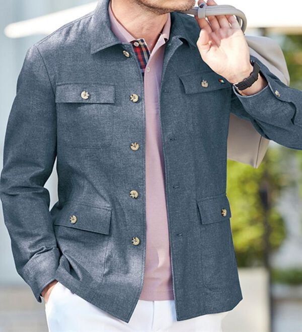 「＜アーノルド　パーマー＞リネンブレンドサマーテーラードジャケット（メンズジャケット）」｜詳細画像