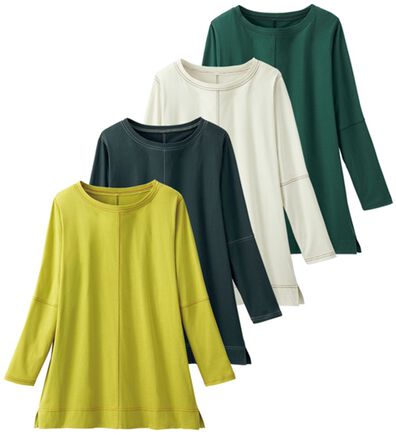 ルフラン（ルフラン）の「【４色組】もう汗らない！ステッチＴシャツ（Tシャツ）」