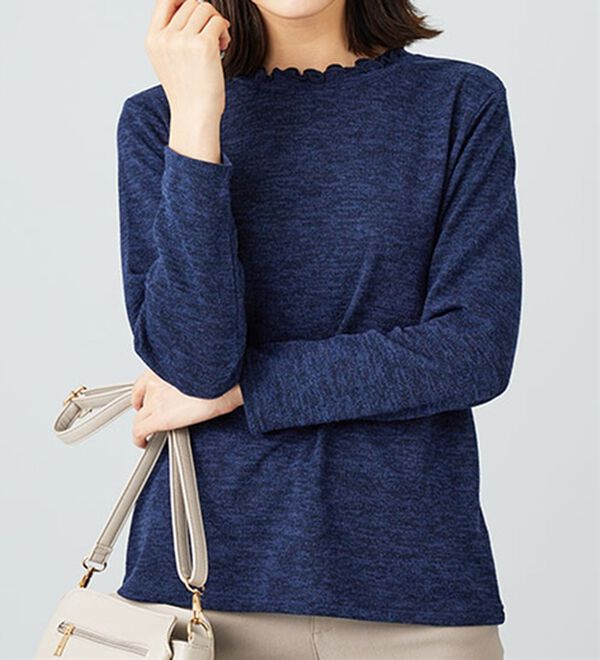 BELLUNA（ベルーナ）の「ブークレ素材タックデザインアンサンブル（アンサンブル）」｜詳細画像