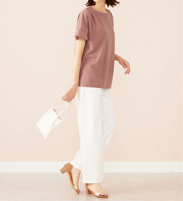 BELLUNA（ベルーナ）の「ジョーゼット素材袖パールブラウス（ブラウス）」｜詳細画像