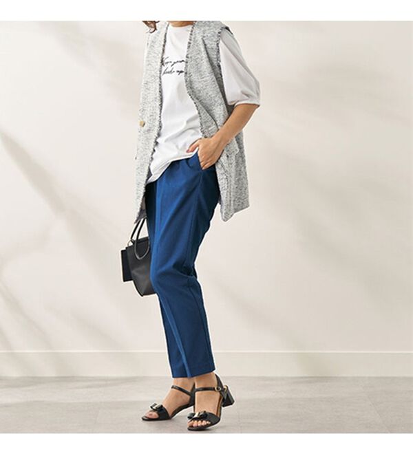 BELLUNA（ベルーナ）の「ファンシーツイード素材金ボタン使いジレ（ジレ）」｜詳細画像