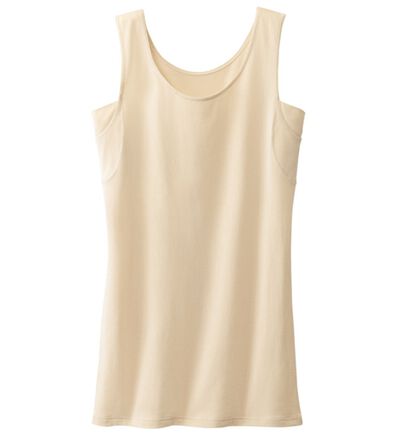 LAVIENNE（ラヴィエンヌ）の「【とろけるような肌ざわり】テンセル（ＴＭ）繊維コットン混汗取りパッド付タンク（肌着・インナーウェア）」