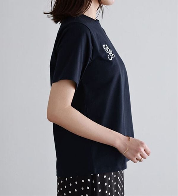 Pierrot（ピエロ）の「シルケット刺繍Ｔシャツ（Tシャツ）」｜詳細画像