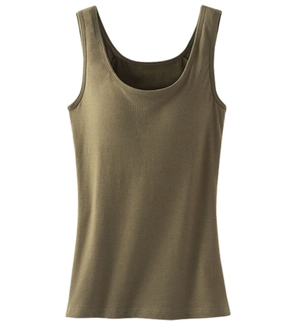 LAVIENNE（ラヴィエンヌ）の「【吸汗速乾】４０代からの綿混快適カップ付タンクトップ（ブラトップ・カップ付きインナー）」｜詳細画像