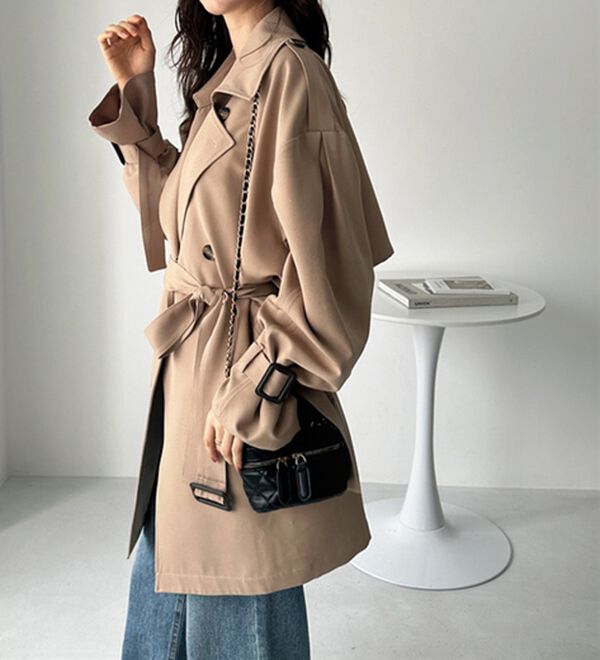 GeeRA（ジーラ）の「ミディ丈Ａライントレンチコート（ハーフコート）」｜詳細画像