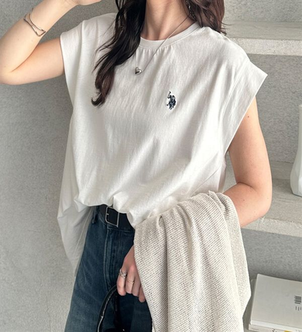 GeeRA（ジーラ）の「【ＵＳ．ＰＯＬＯ．ＡＳＳＮ】接触冷感フレンチスリーブＴシャツ（Tシャツ）」｜詳細画像