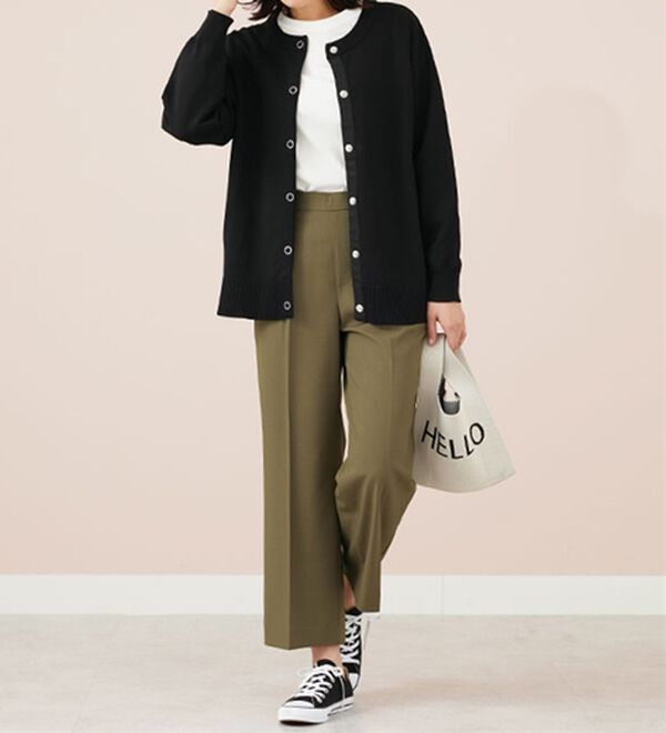 BELLUNA（ベルーナ）の「サラリ美脚見え！タック使いワイドパンツ（ワイドパンツ・ガウチョ）」｜詳細画像