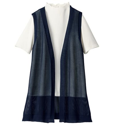 BELLUNA（ベルーナ）の「メッシュ編涼やかジレアンサンブル（ジレ）」