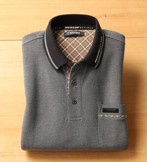 「＜ダンロップ・リファインド＞日本製裏起毛ポロシャツ（メンズポロシャツ）」｜チャコール